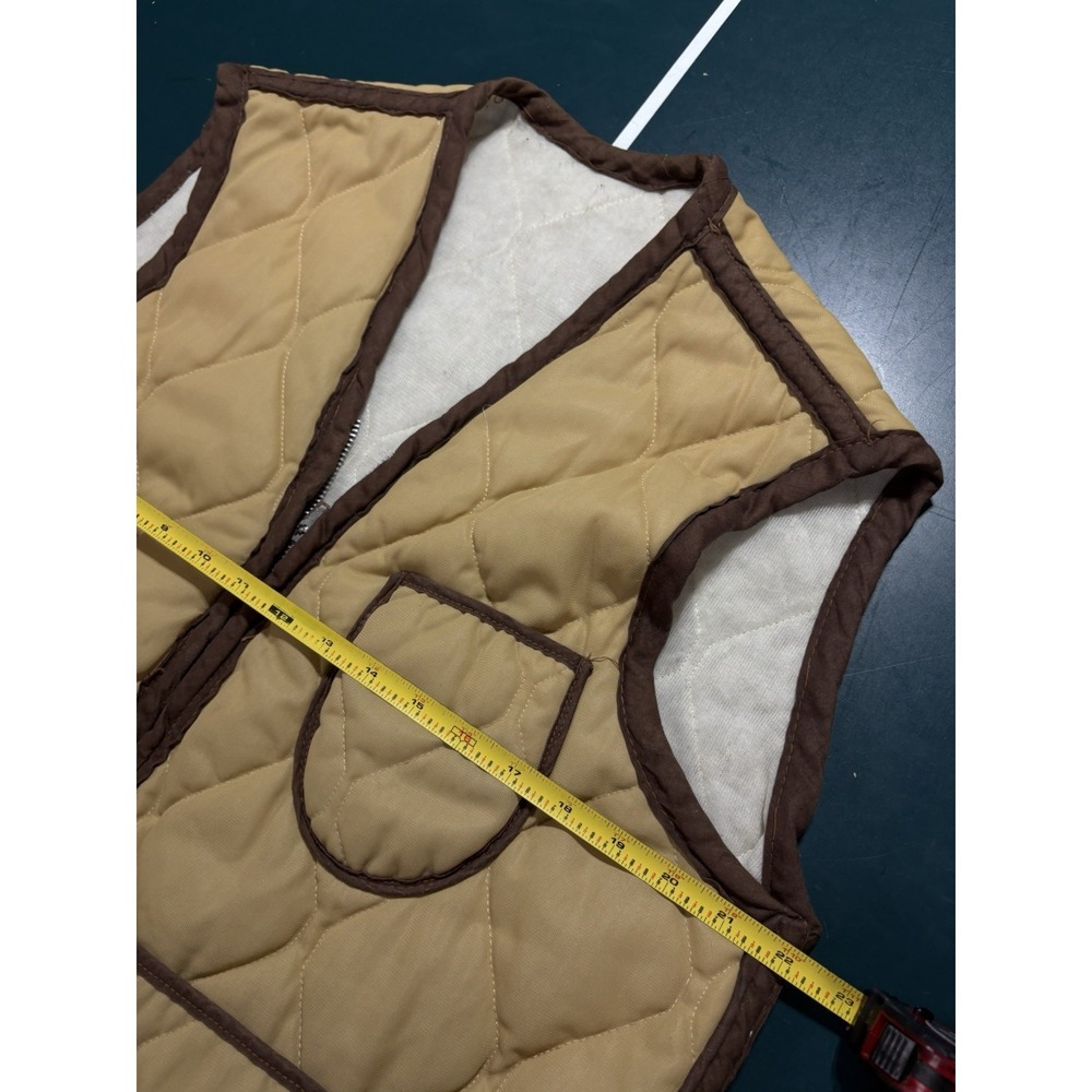 Vintage 50s 60s Hunting Thermal Lined Quilted Vest Liner Jacket Men's Medium EUC - Picture 12 of 13